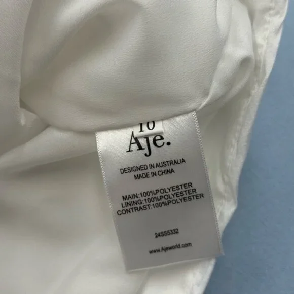 🆕 AJE 🧿 NWOT Potion Spiral Mini Dress, White / Black - Sz AU 10 US 6 - Picture 14 of 15